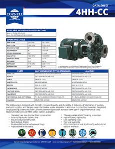 Cornell 4HH CC Data Sheet Detroit Pump pdf