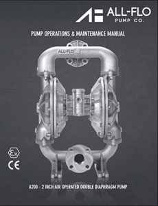 A200 Metal Pump INCH AIR OPERATED DOUBLE DIAPHRAGM PUMP All-FLo Detroit Pump