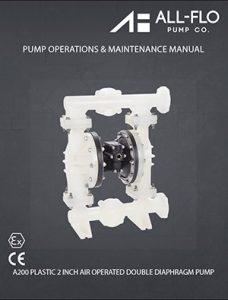 A200 PLASTIC 2 INCH AIR OPERATED DOUBLE DIAPHRAGM All-Flo Detroit Pump