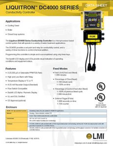LMI DC4000 Conductivity Controller brochure Detroit Pump pdf