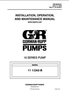 Gorman-Rupp 10 Series IOM brochure pdf Detroit Pump