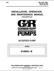 Gorman-Rupp 60 Series IOM brochure pdf Detroit Pump