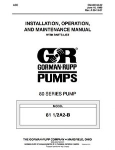 Gorman-Rupp 80-Series IOM brochure pdf Detroit Pump
