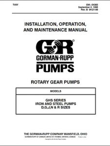 Gorman-Rupp GHS Series IOM brochure pdf Detroit Pump