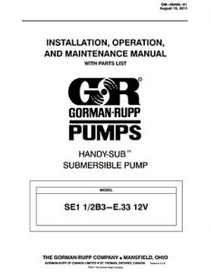 Gorman-Rupp SE Series IOM brochure pdf Detroit Pump