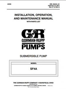 Gorman-Rupp SF Series IOM brochure pdf Detroit Pump