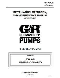 Gorman-Rupp T-Series IOM brochure pdf Detroit Pump