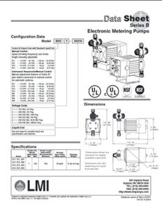 LMI Series B Electronic Metering Pumps brochure Detroit Pump