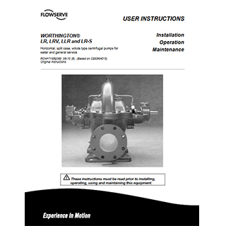 Flowserve LR LRV LLR LRS IOM pumps