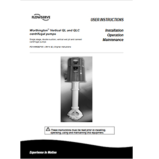 Flowserve pump QL QLC IOM manual